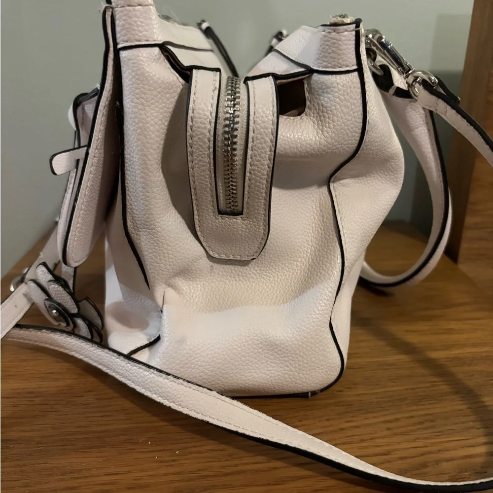 Dana Buchman handbag pebbled texture dual top handles and a crossbody strap